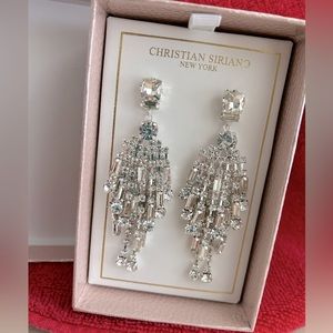 Christian Siriano Rhinestone Chandelier Earrings